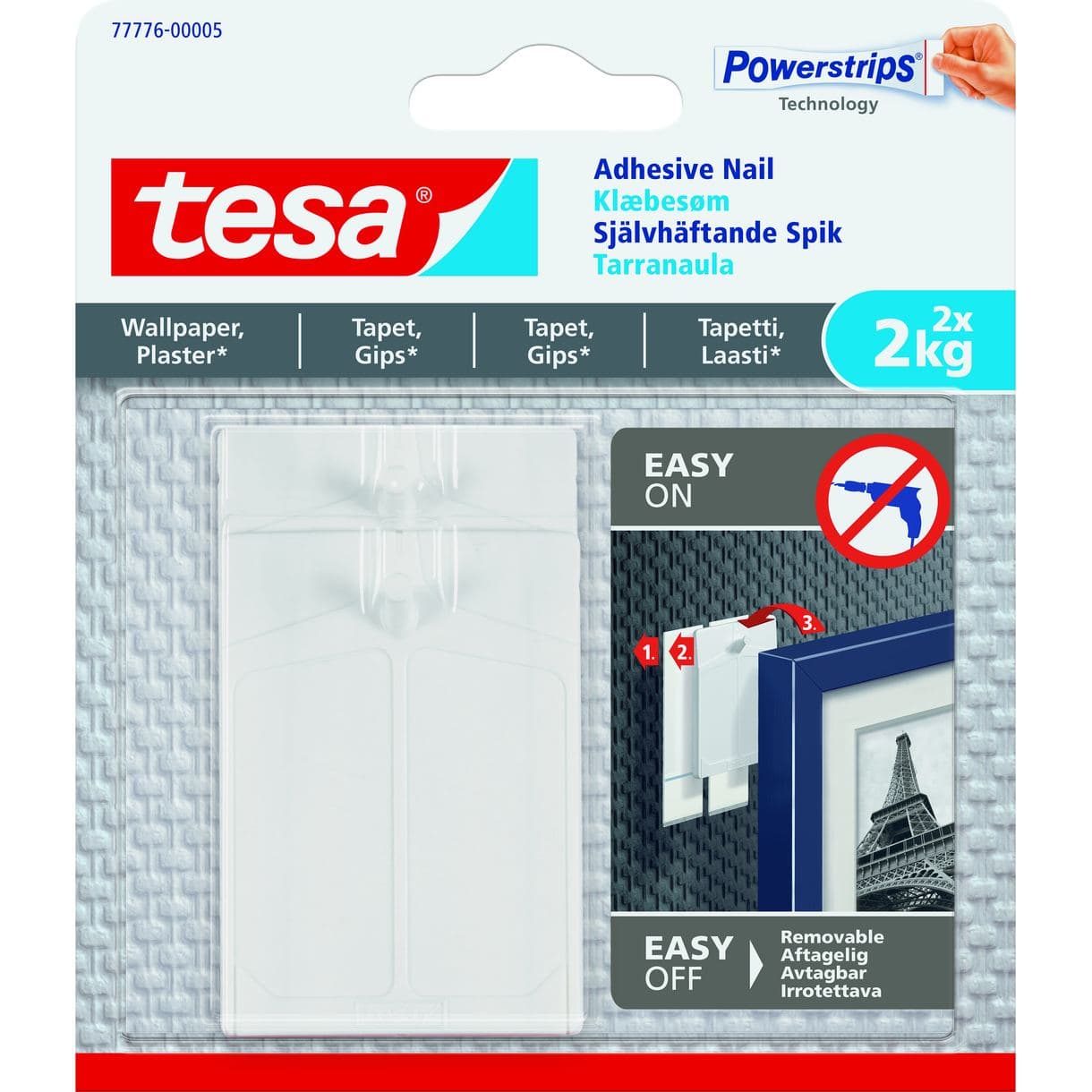 SPIK 77776 TESA SJÄLVHÄFTANDE TAPET/PUTS 2KG 2ST