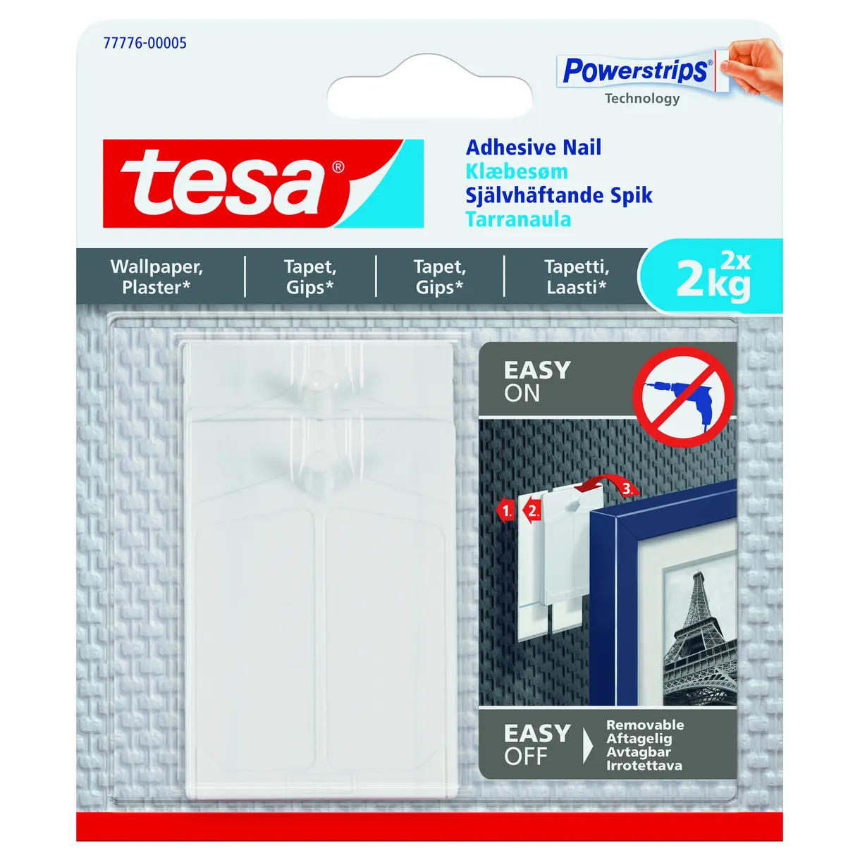 SPIK 77776 TESA SJÄLVHÄFTANDE TAPET/PUTS 2KG 2ST
