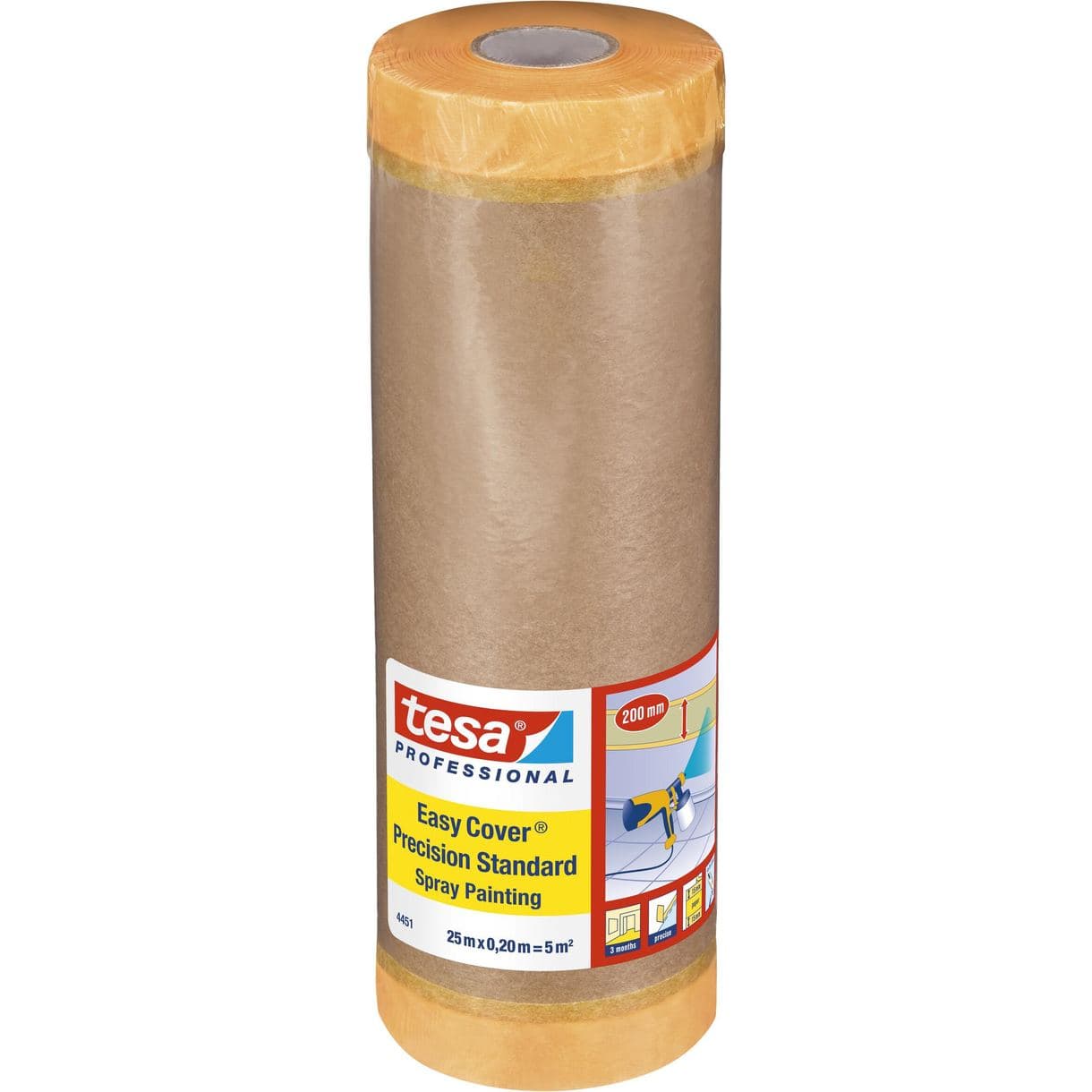 MASKERINGSPAPPER SPRAY PAINT TESA 200MM 25M