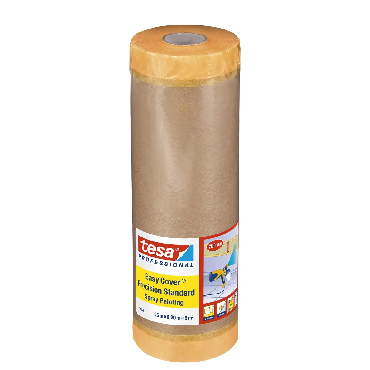 MASKERINGSPAPPER SPRAY PAINT TESA 200MM 25M