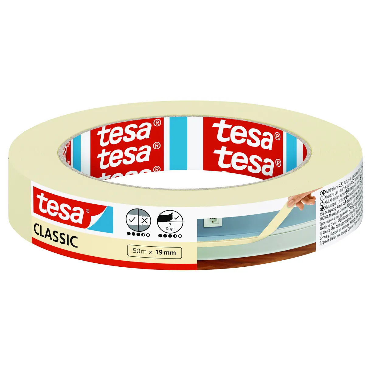 MASKERINGSTEJP CLASSIC 52803 TESA 19MM 50M