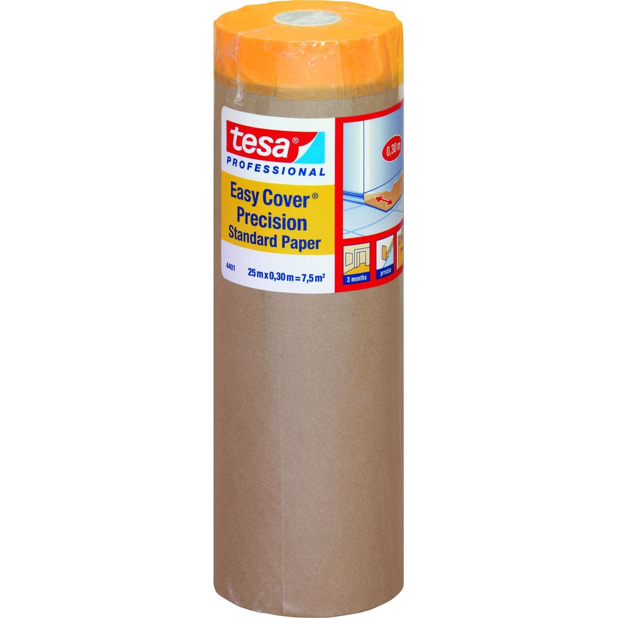 MASKERINGSPAPPER EASY COVER PRECISION TESA 300MM 25M