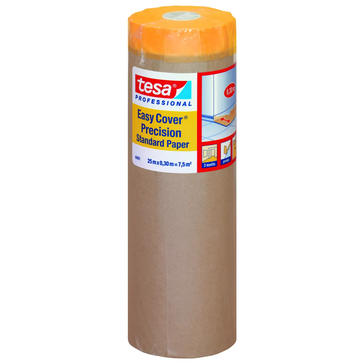 MASKERINGSPAPPER EASY COVER PRECISION TESA 300MM 25M