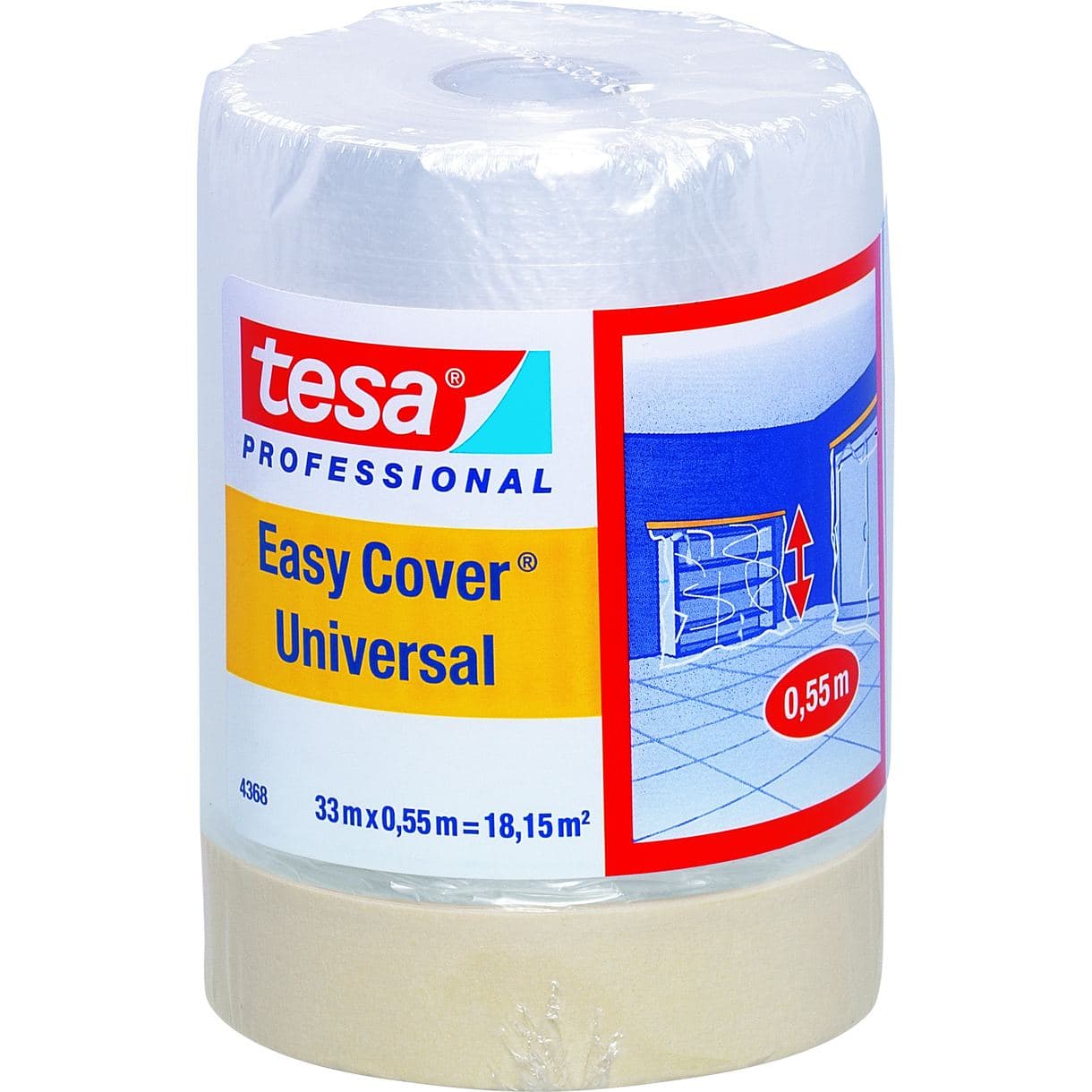 MASKERINGSFOLIE EASY COVER UNIVERSAL TESA 33MX550MM