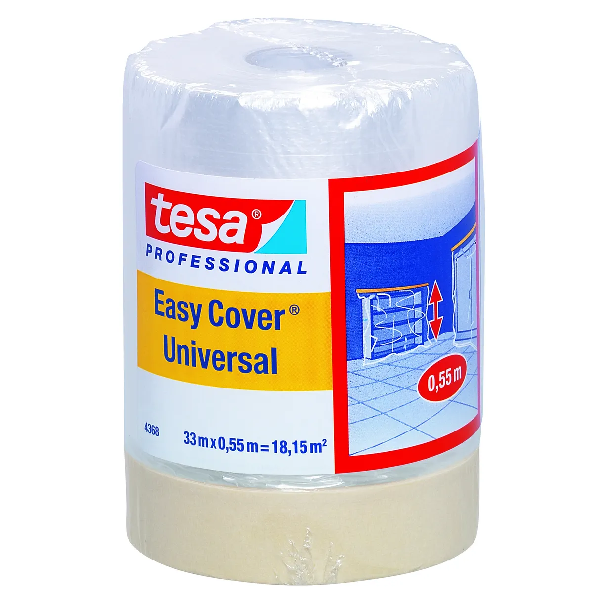 MASKERINGSFOLIE EASY COVER UNIVERSAL TESA 33MX550MM
