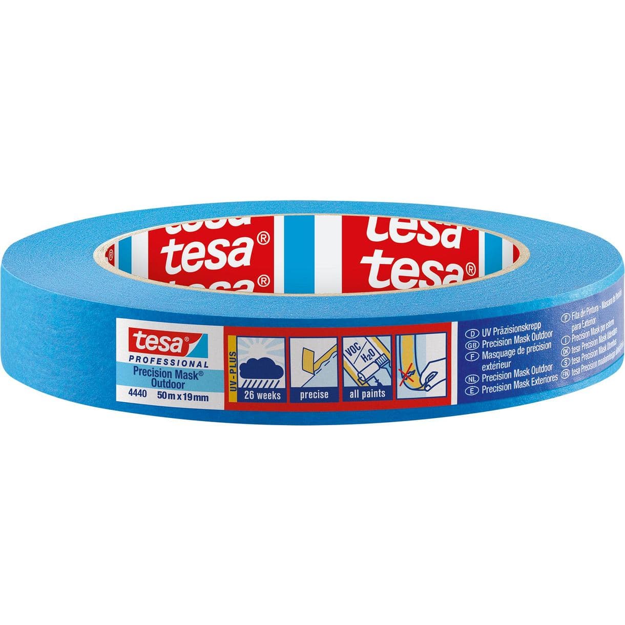 MASKERINGSTEJP PRECISION 4440 OUTDOOR TESA BLÅ 50MX19MM