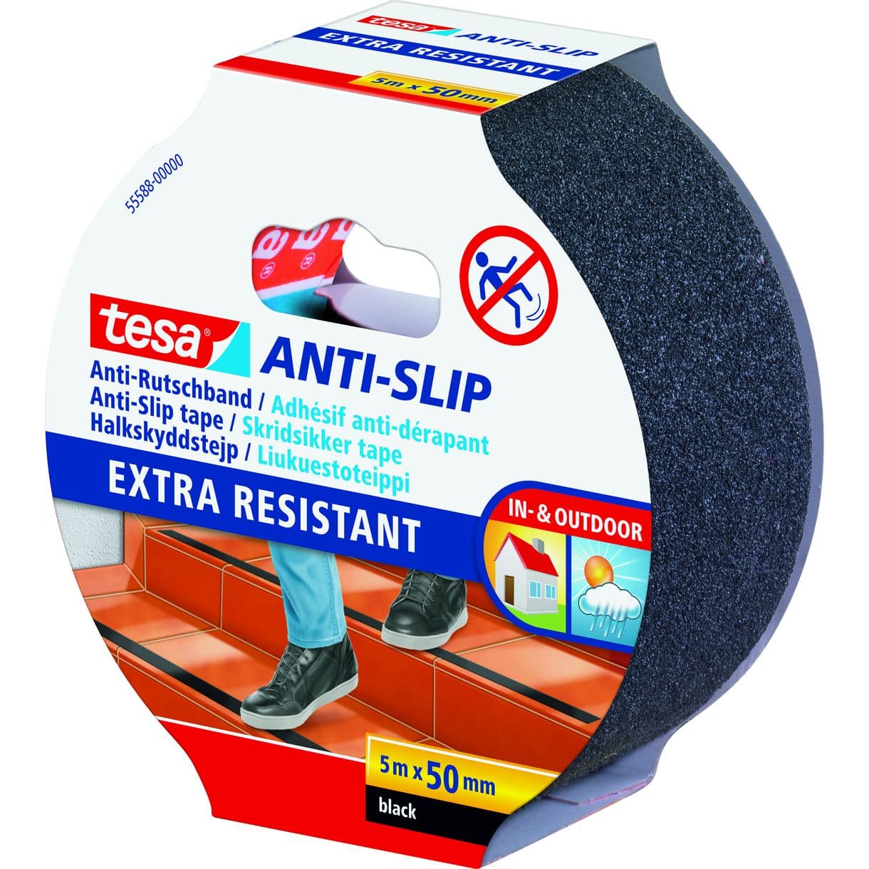 HALKSKYDDSTEJP 55588 TESA SVART 5MX50MM