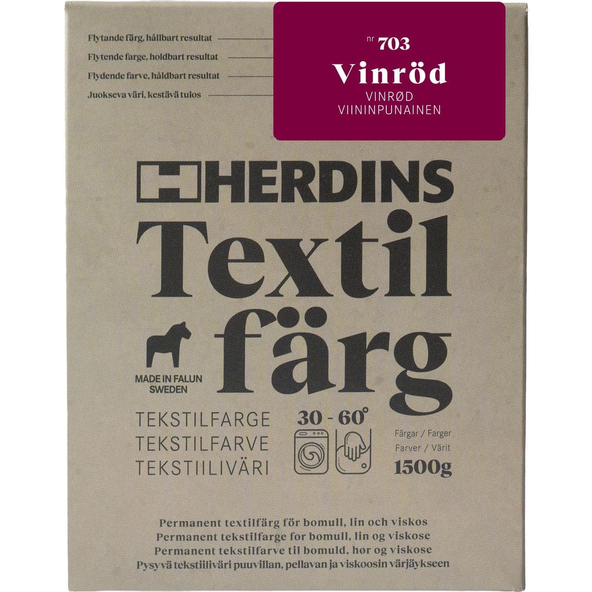 TEXTILFÄRG FLYTANDE VINRÖD