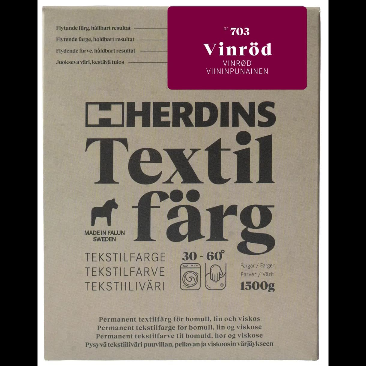 TEXTILFÄRG FLYTANDE VINRÖD