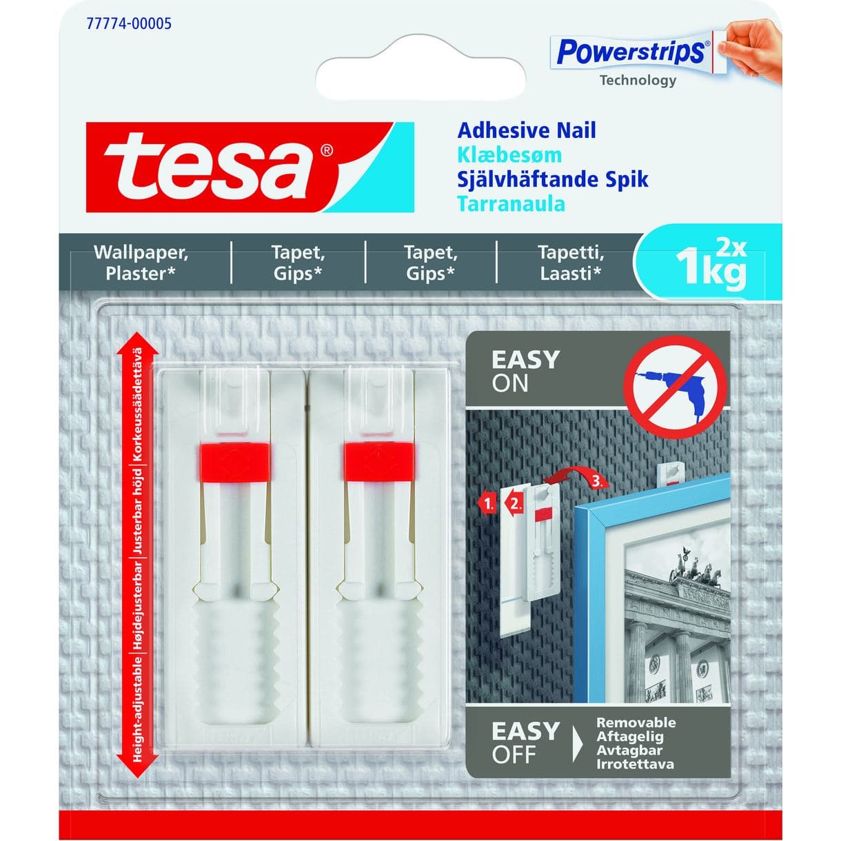 SPIK 77774 TESA SJÄLVHÄFTANDE JUSTERBAR TAPET/PUTS 1LG