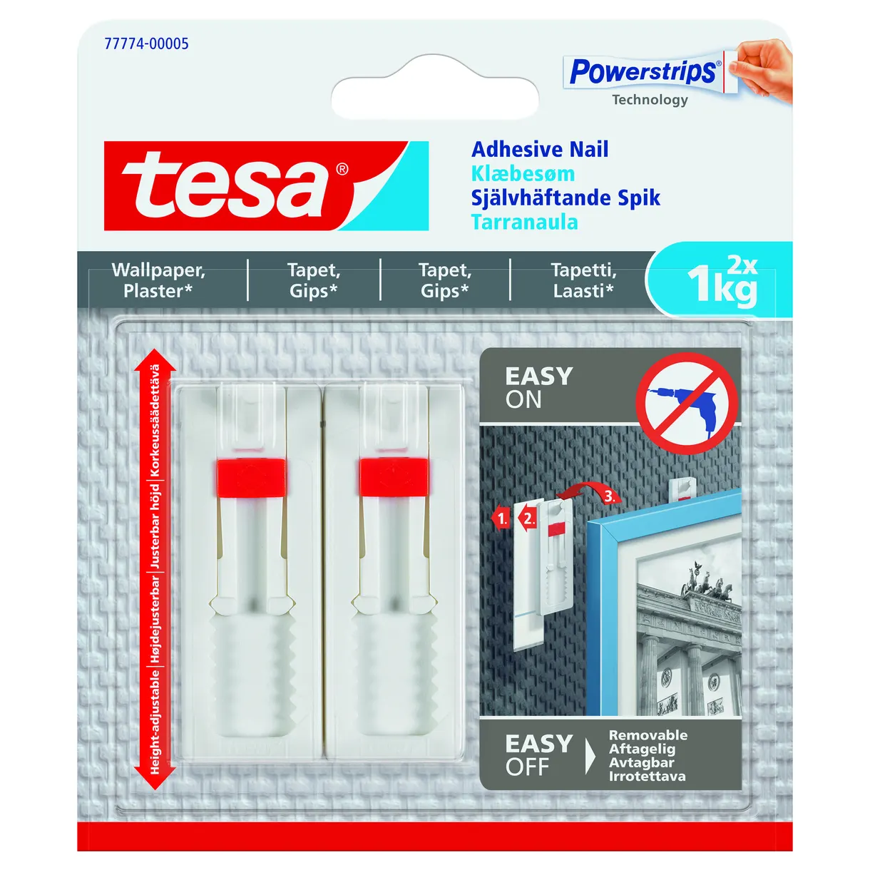 SPIK 77774 TESA SJÄLVHÄFTANDE JUSTERBAR TAPET/PUTS 1LG