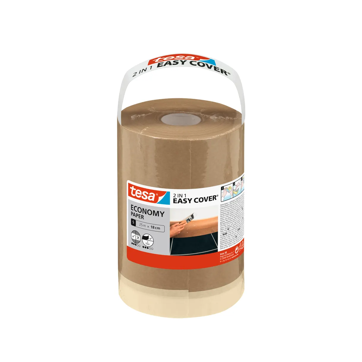 MASKERINGSPAPPER EASY COVER S REFILL ECONOMY TESA 180MM 25M