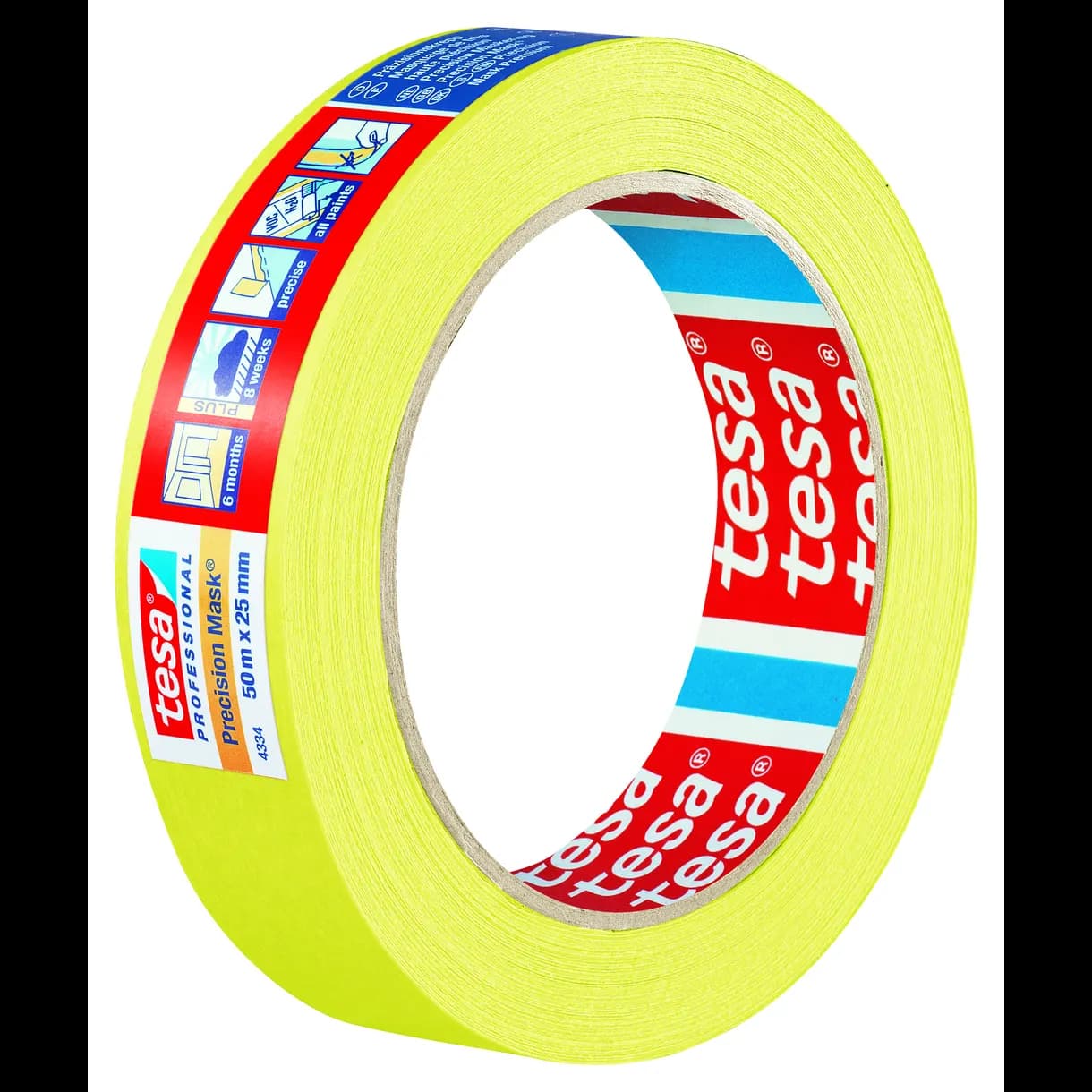 MASKERINGSTEJP PRECISION 4334 INDOOR TESA GUL 50MX25MM