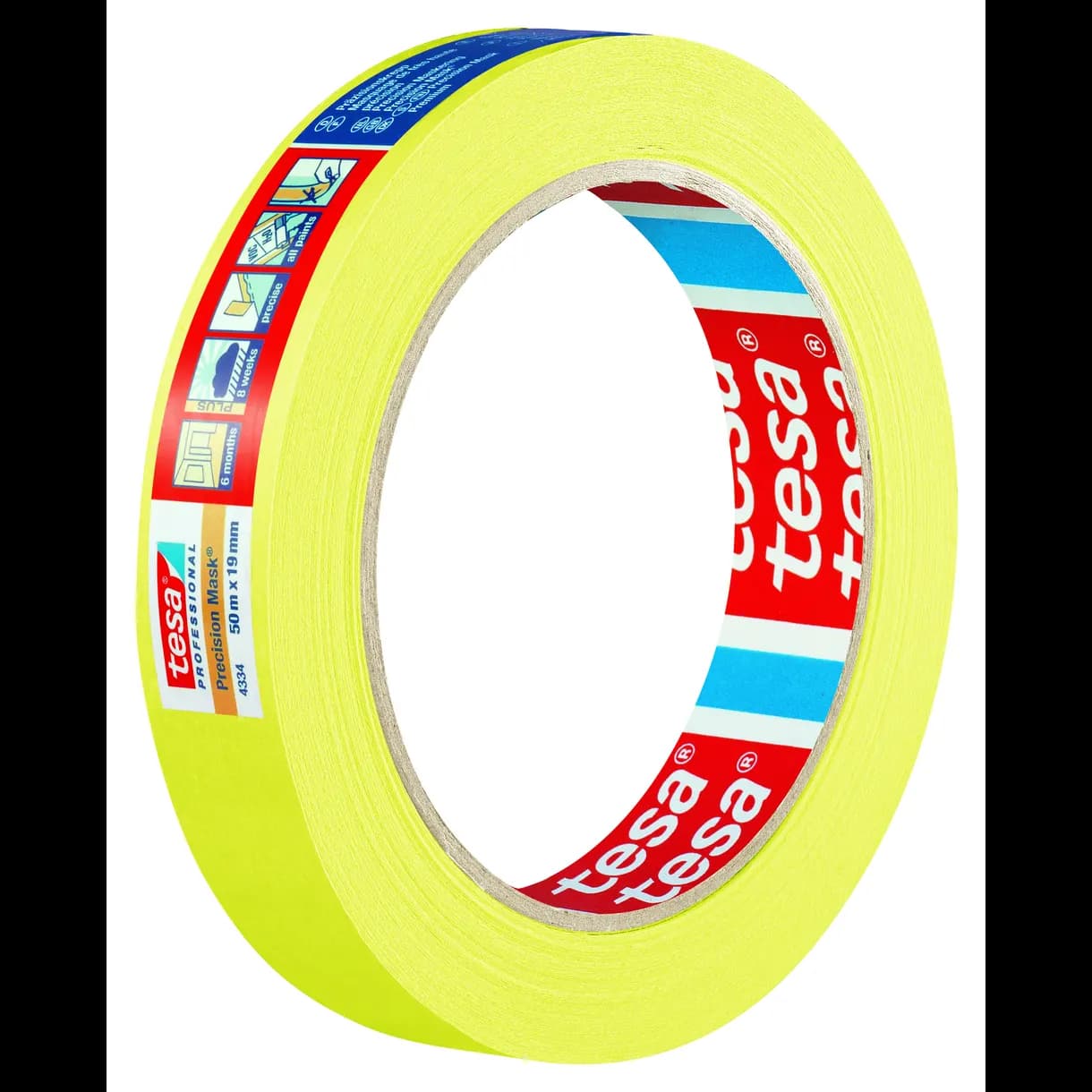 MASKERINGSTEJP PRECISION 4334 INDOOR TESA GUL 50MX19MM