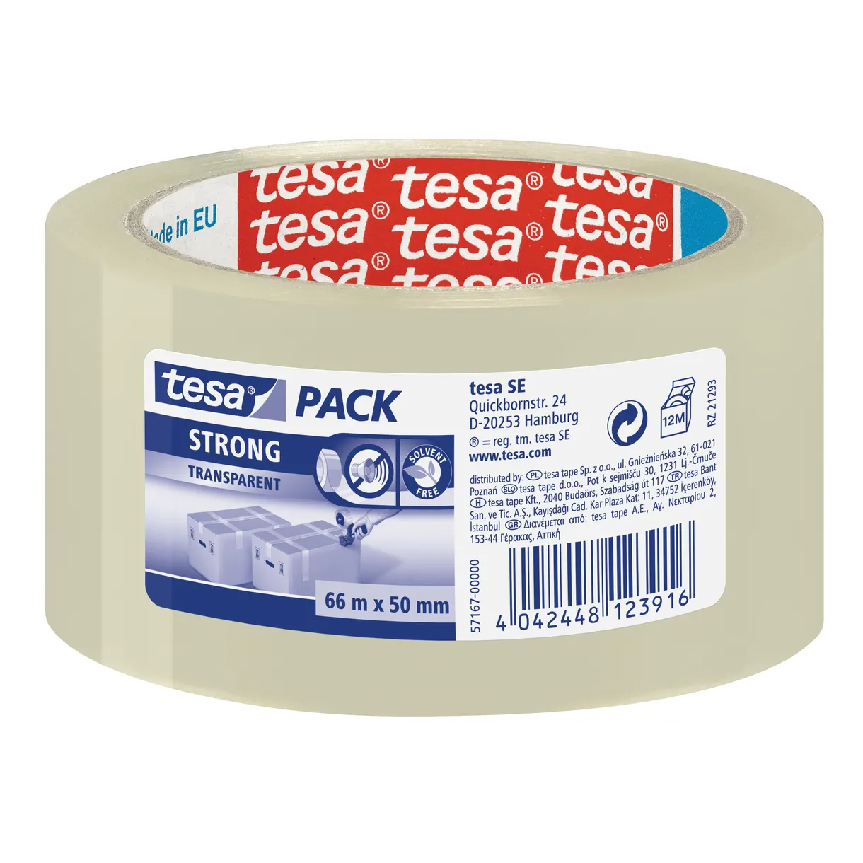 PACKTEJP STRONG 57167 TESA TRANSPARENT 50MM 66M