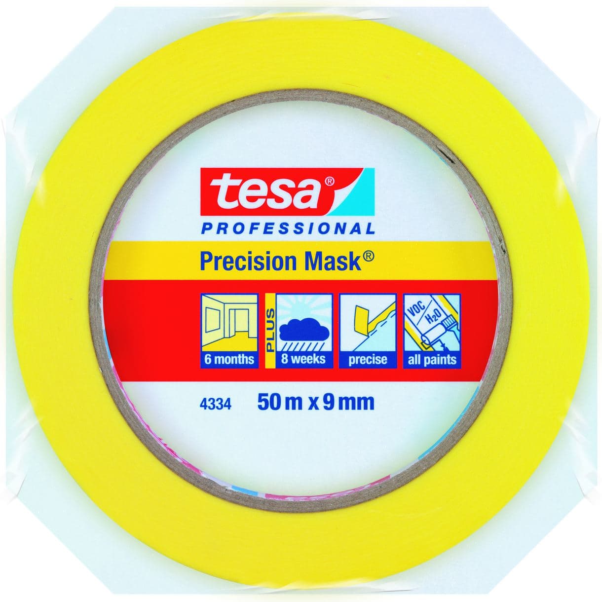 MASKERINGSTEJP PRECISION 4334 SNOBBKANT TESA 50MX9MM