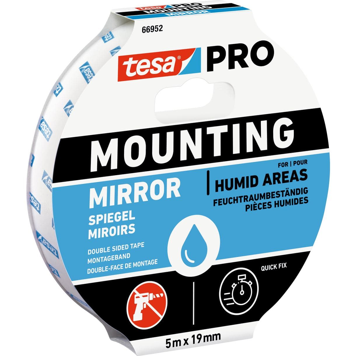 MONTERINGSTEJP 66952 PRO MOUNTING TESA SPEGEL 5MX19MM