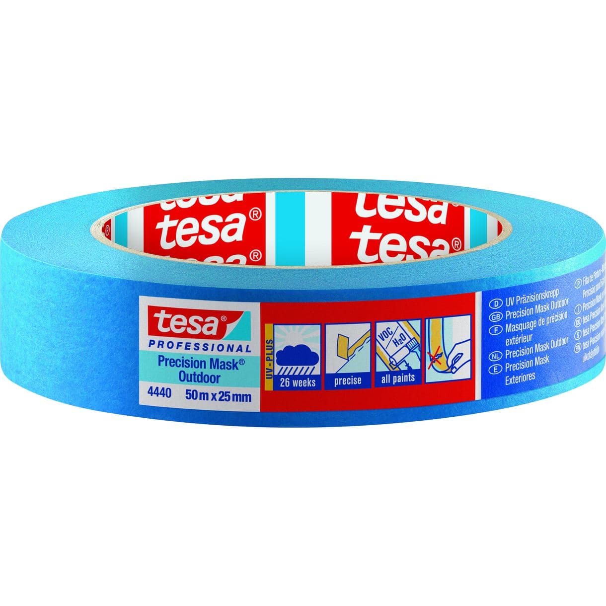 MASKERINGSTEJP PRECISION 4440 OUTDOOR TESA BLÅ 50MX25MM