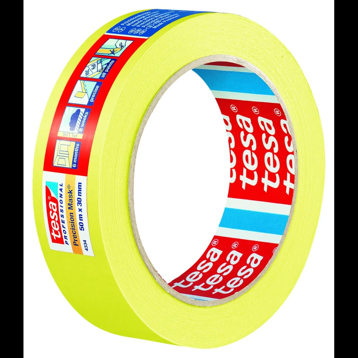 MASKERINGSTEJP PRECISION 4334 INDOOR TESA GUL 50MX30MM