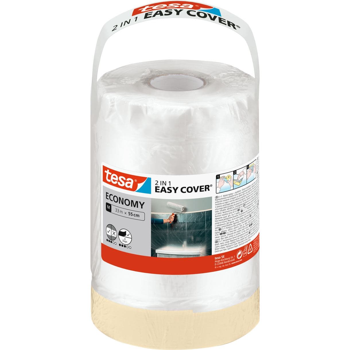 MASKERINGSFOLIE EASY COVER M REFILL ECONOMY TESA 550MM 33M