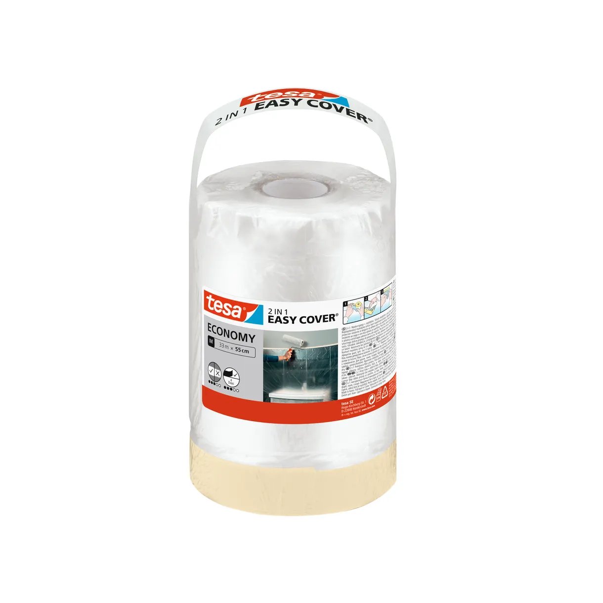 MASKERINGSFOLIE EASY COVER M REFILL ECONOMY TESA 550MM 33M