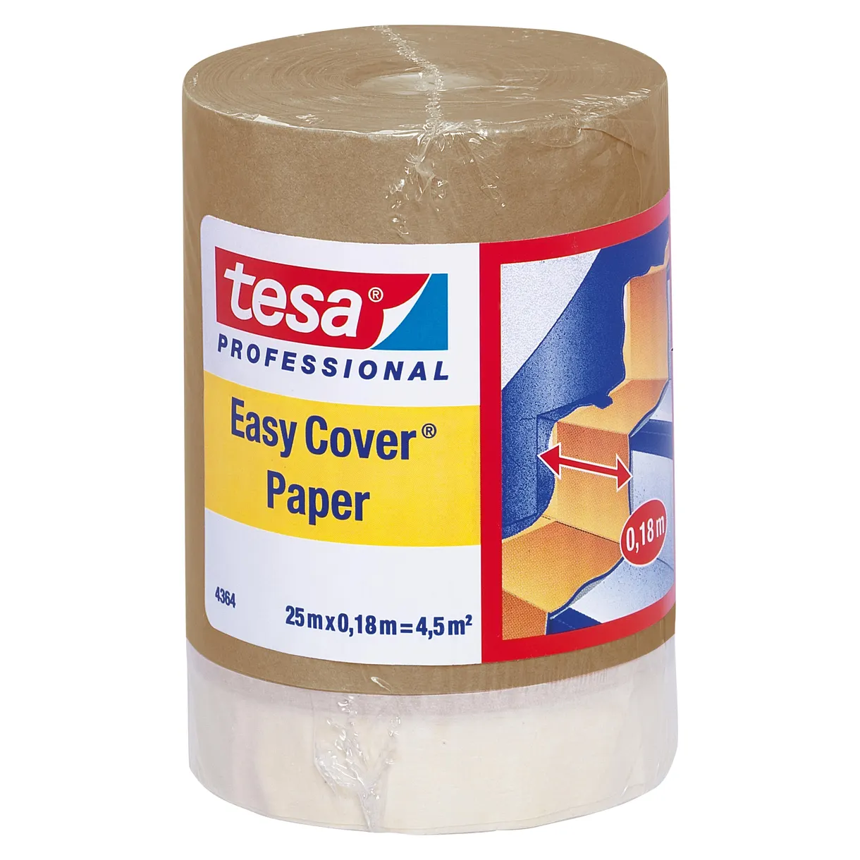 MASKERINGSPAPPER EASY COVER 4364 TESA 180MM 25M