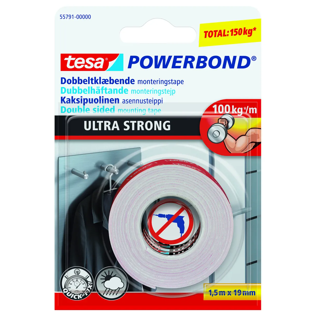 MONTERINGSTEJP 55791 TESA ULTRA POWERBOND 19MM 1,5M