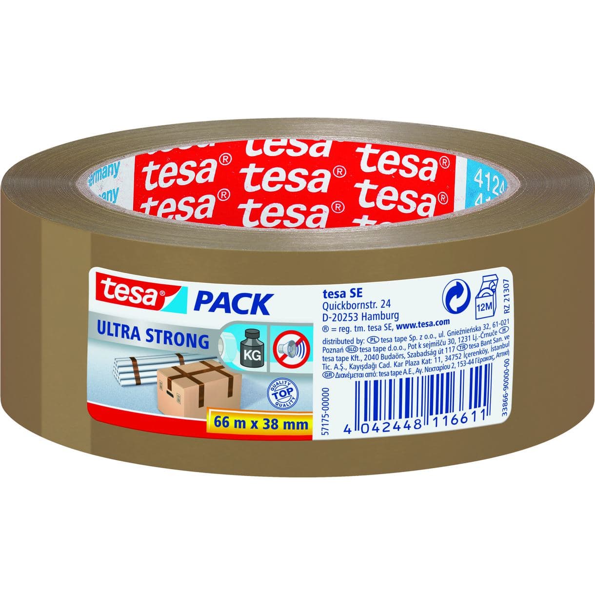 PACKTEJP ULTRA STRONG 57175 TESA BRUN 38MM 66M