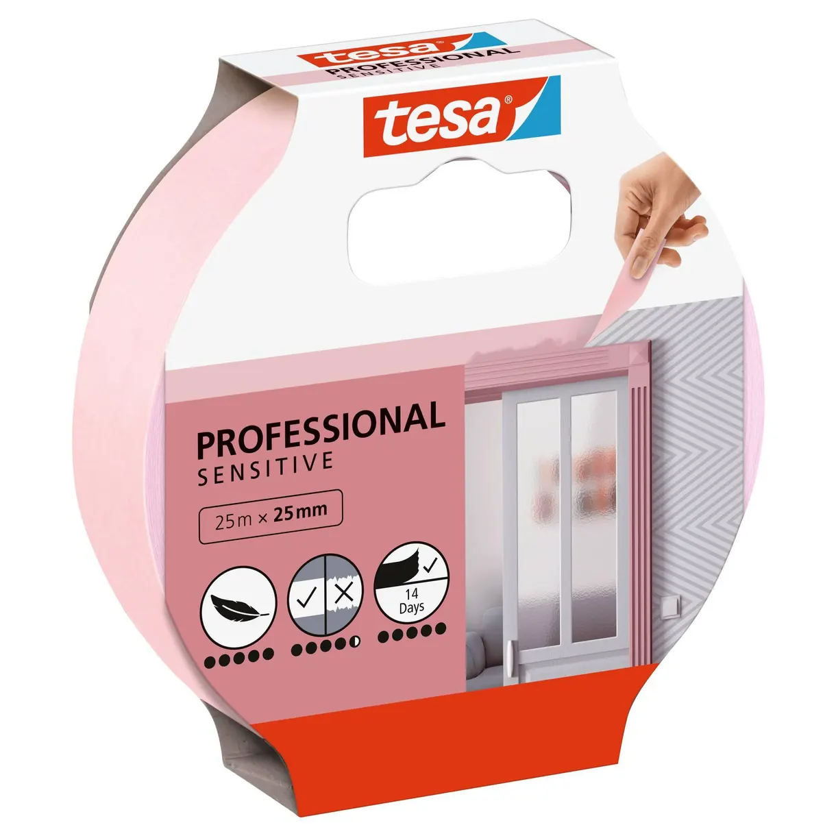 MASKERINGSTEJP PROFESSIONAL 56260 SENSITIVE TESA 25MM 25M