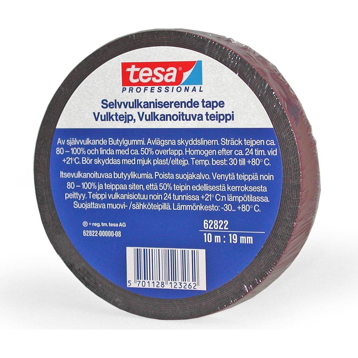 VULKTEJP TESA SVART 19MM 10M