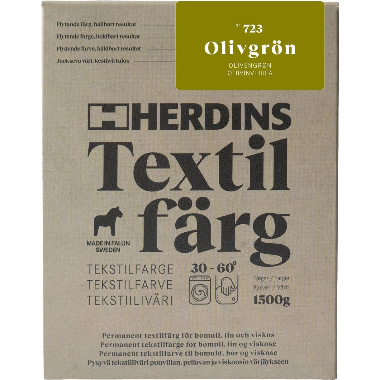 TEXTILFÄRG FLYTANDE OLIVGRÖN