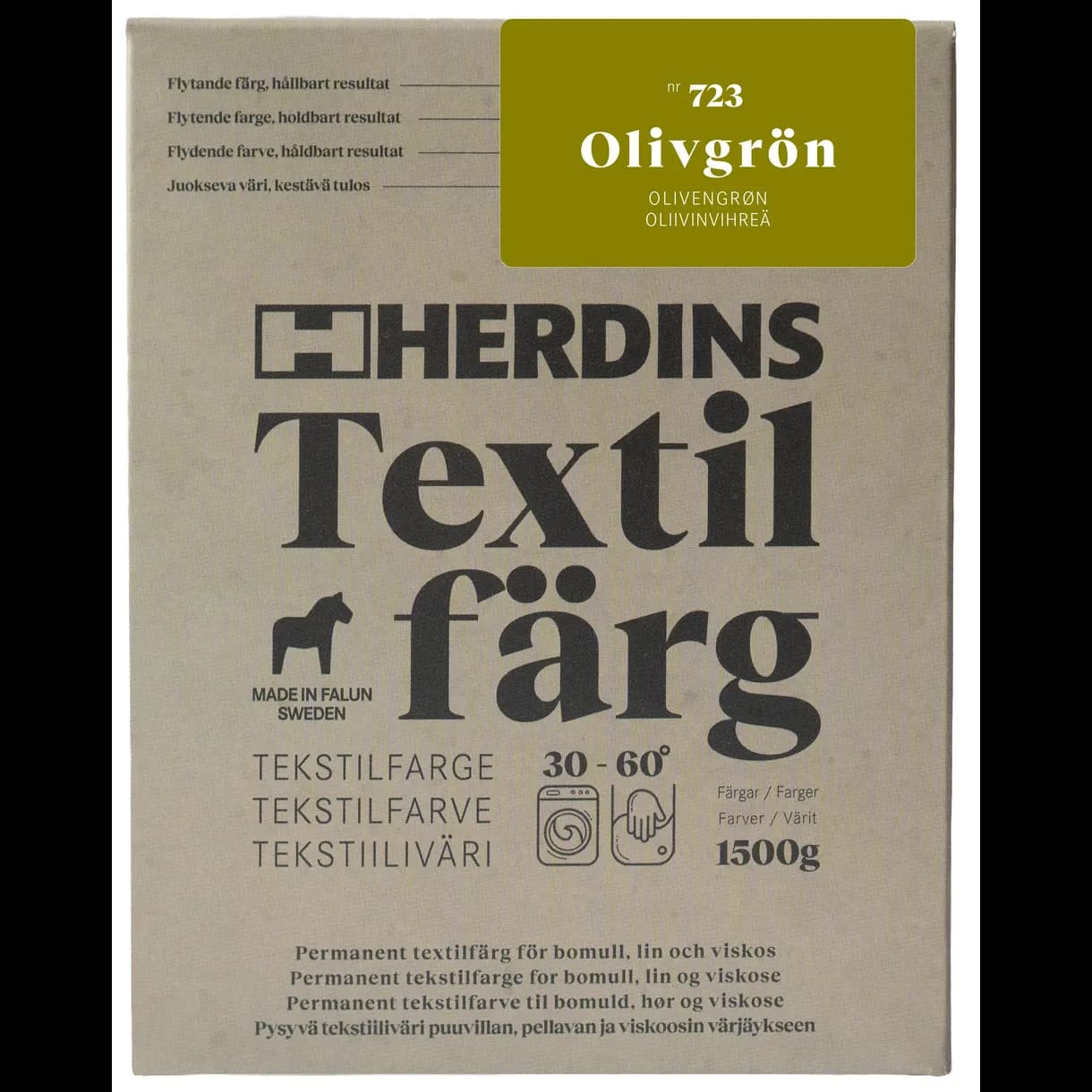 TEXTILFÄRG FLYTANDE OLIVGRÖN