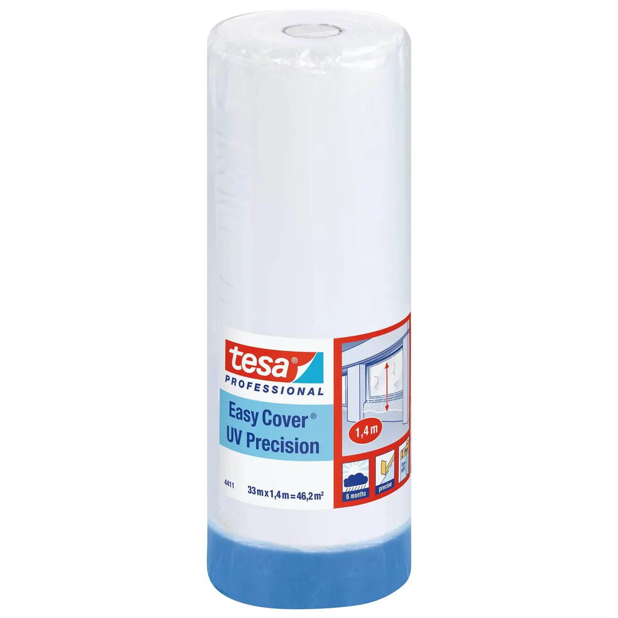 MASKERINGSFOLIE EASY COVER UV PRECISION TESA 33MX1400MM