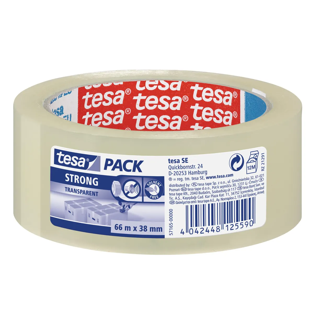 PACKTEJP STRONG 57165 TESA TRANSPARENT 38MM 66M