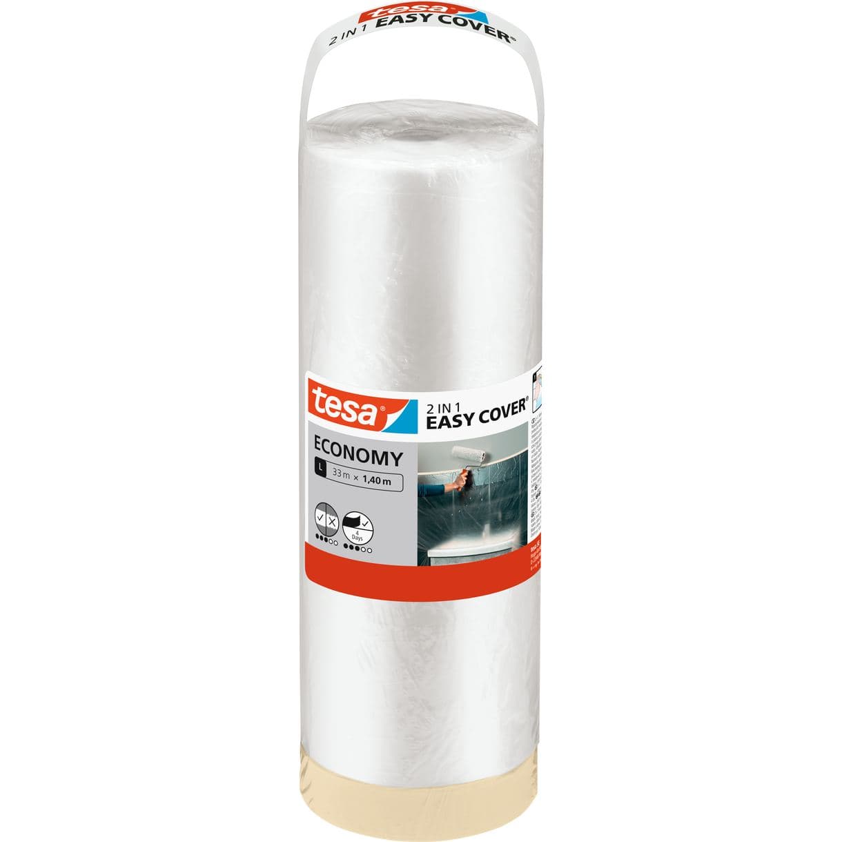 MASKERINGSFOLIE EASY COVER L REFILL ECONOMY TESA 1400MM 33M