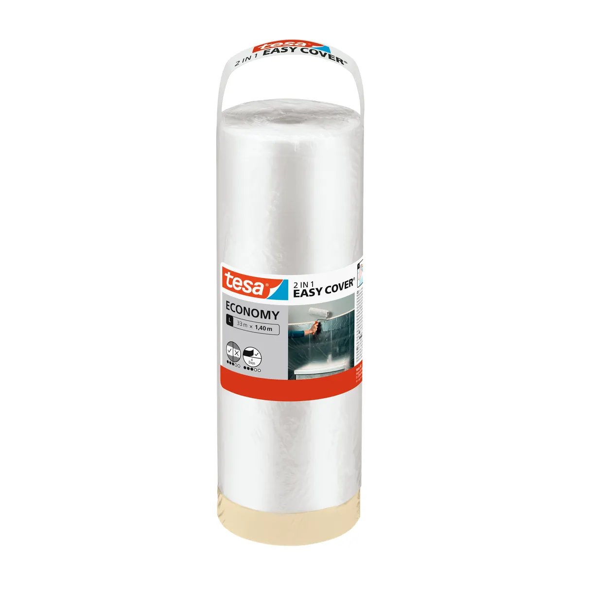 MASKERINGSFOLIE EASY COVER L REFILL ECONOMY TESA 1400MM 33M