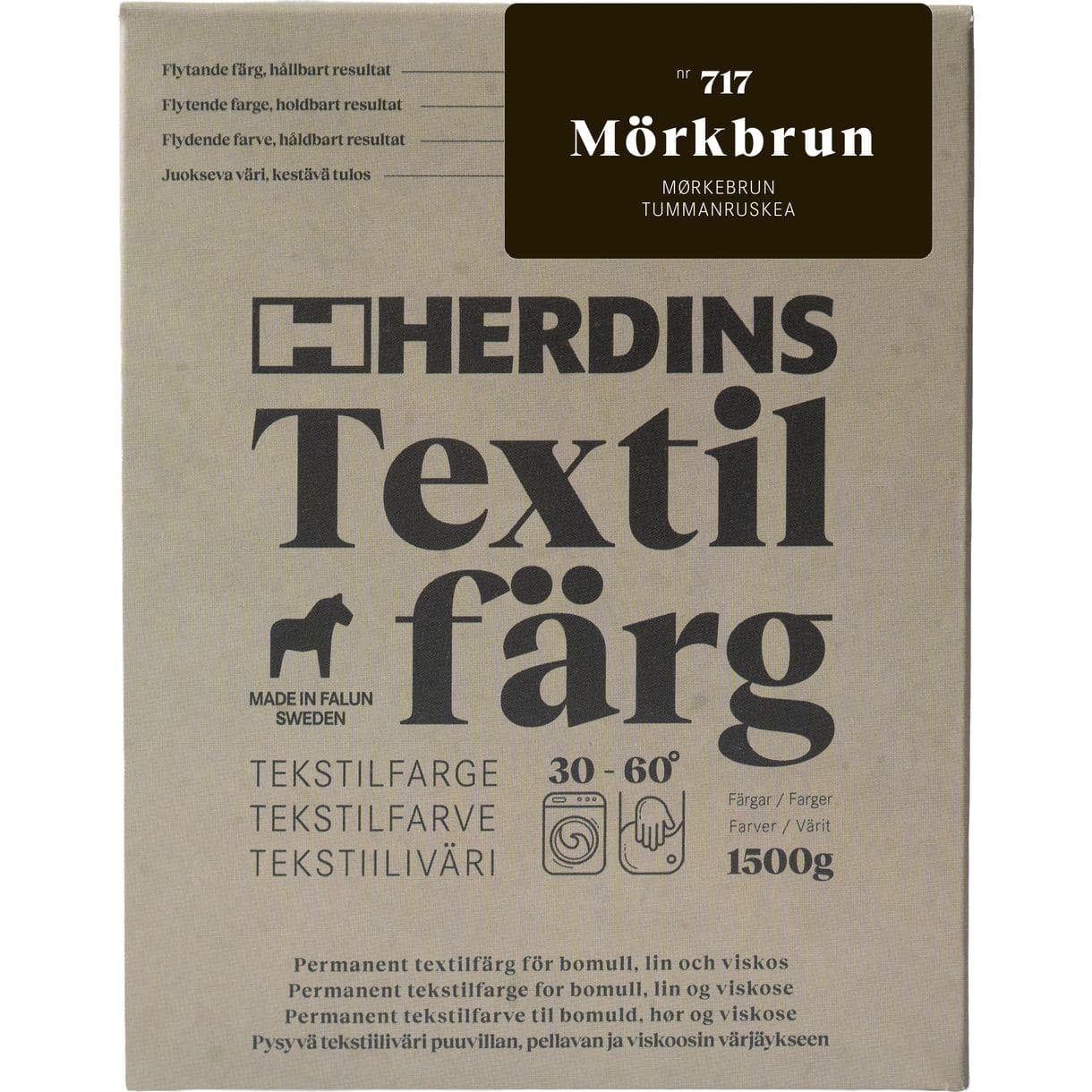 TEXTILFÄRG FLYTANDE MÖRKBRUN