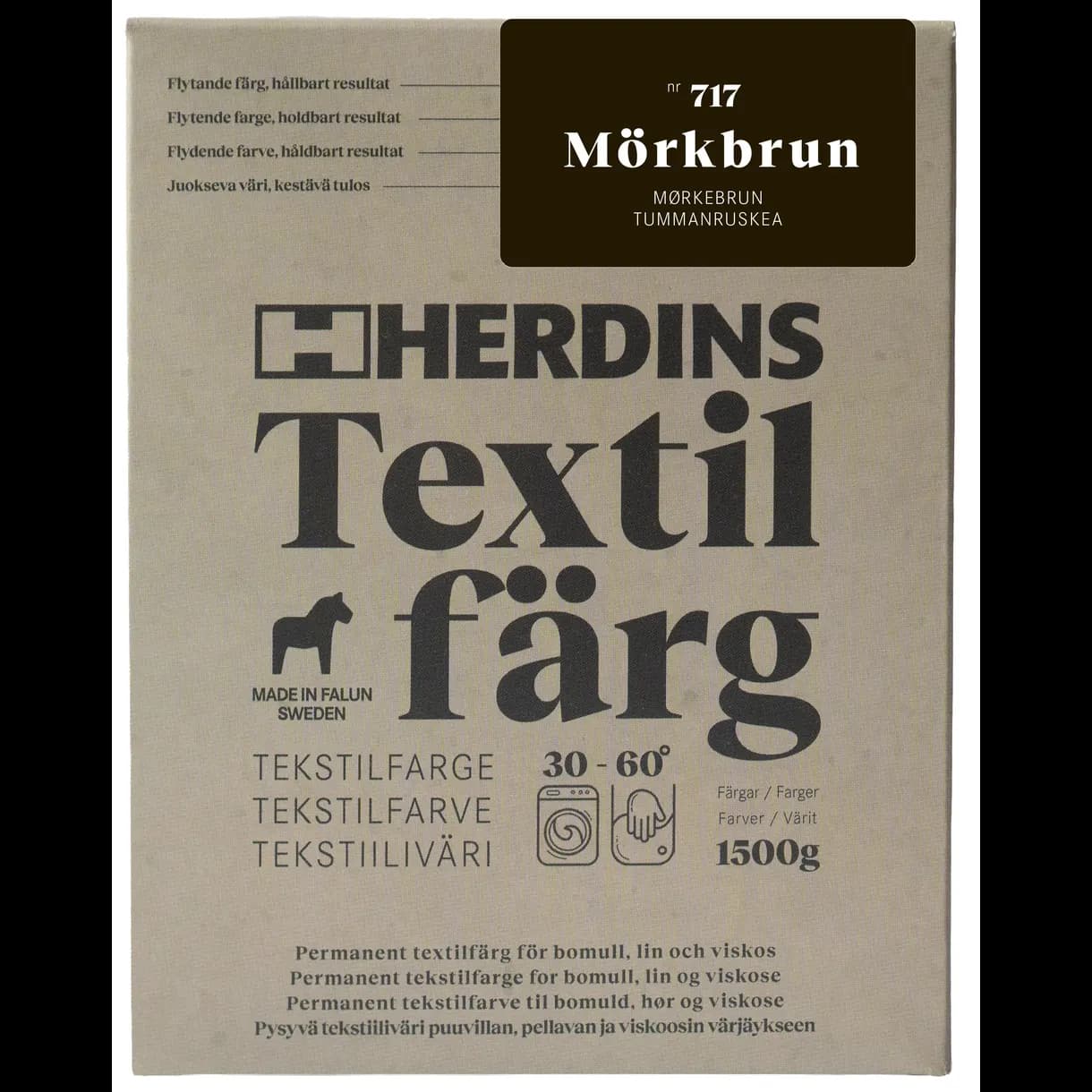 TEXTILFÄRG FLYTANDE MÖRKBRUN