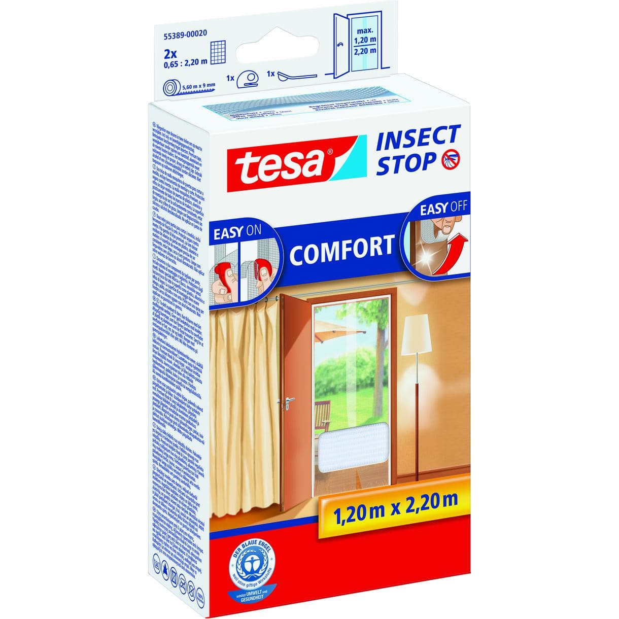 INSEKTSNÄT COMFORT DÖRR 55389 TESA VIT 2MX0,65MX2,2M