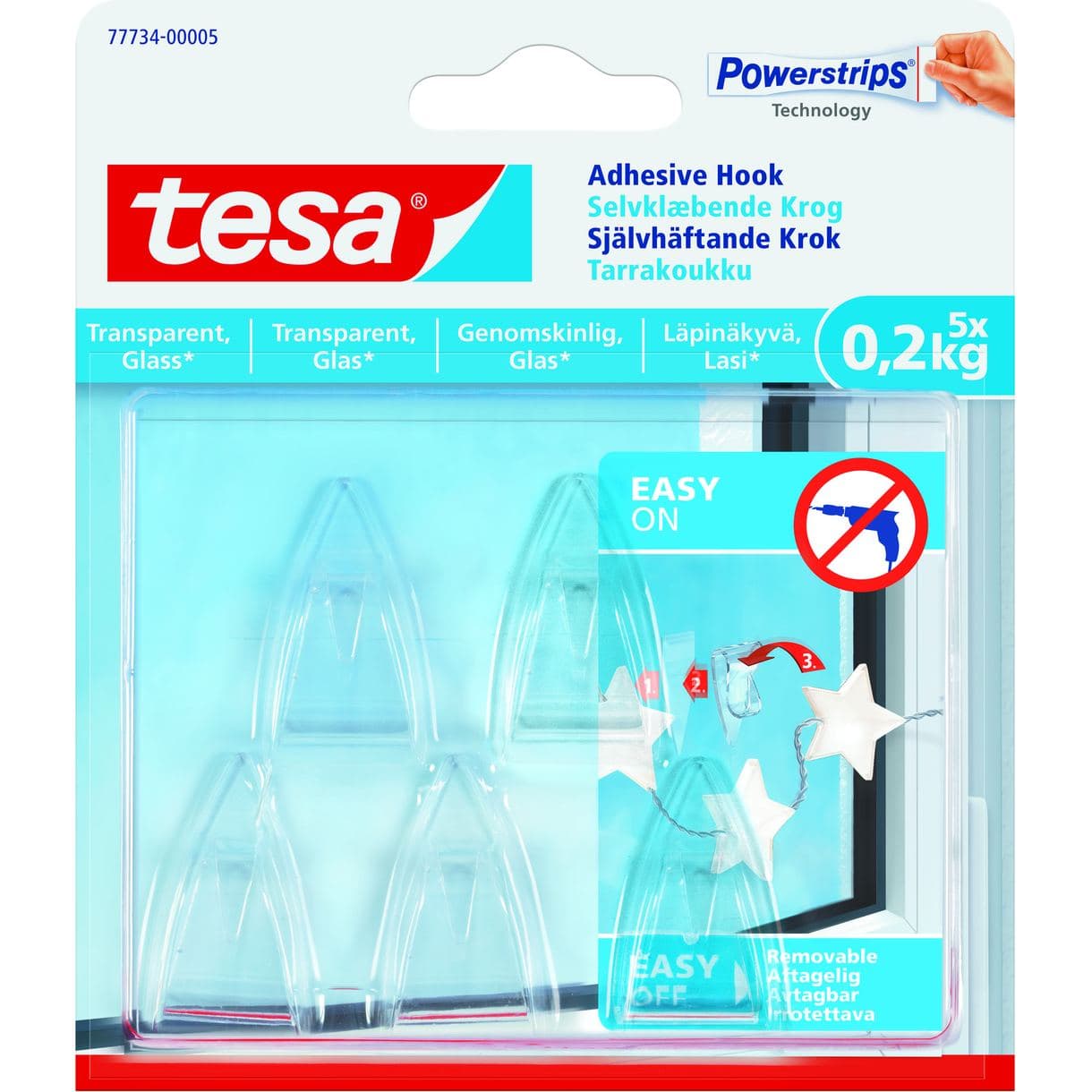 KROK 77734 SJÄLVHÄFTANDE TRANS YTOR/GLAS 0,2KG 5ST