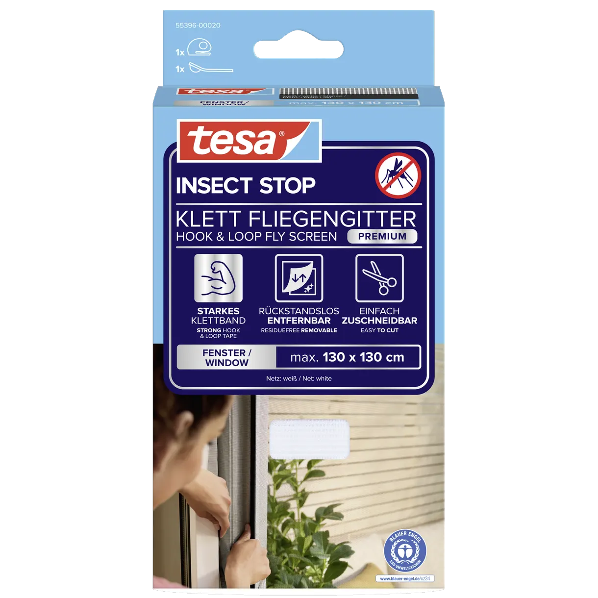INSEKTSNÄT FÖNSTER 55396 INÅTGÅENDE TESA VIT 1,3MX1,3M