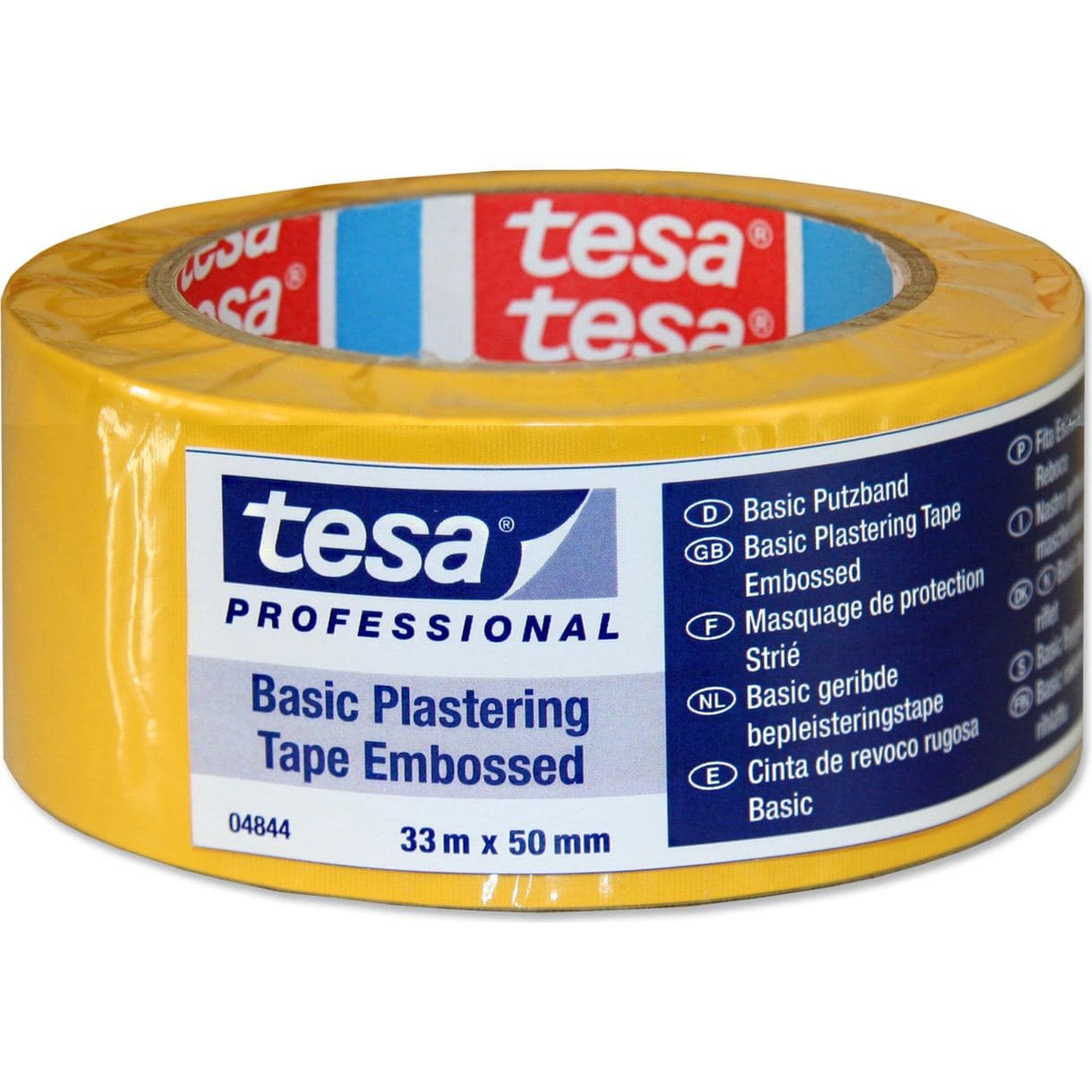 BYGG&SKYDDSTEJP 4844 TESA GUL 2V RÄFFLAD 50MM 33M