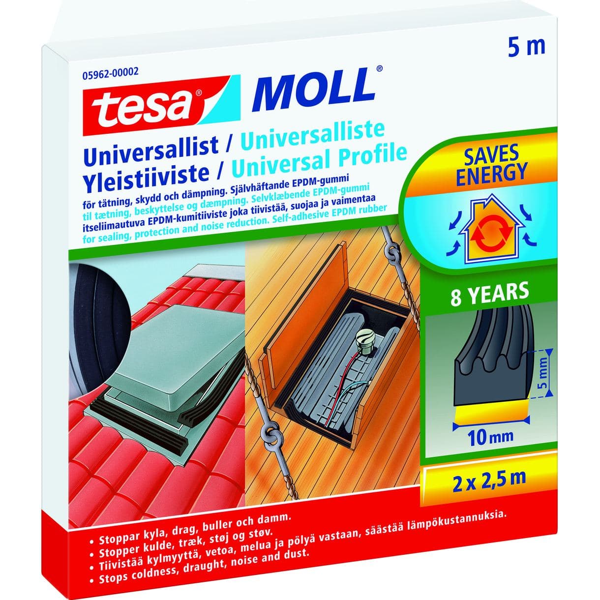 UNIVERSALLIST 5962 TESA 5MX10MMX5MM