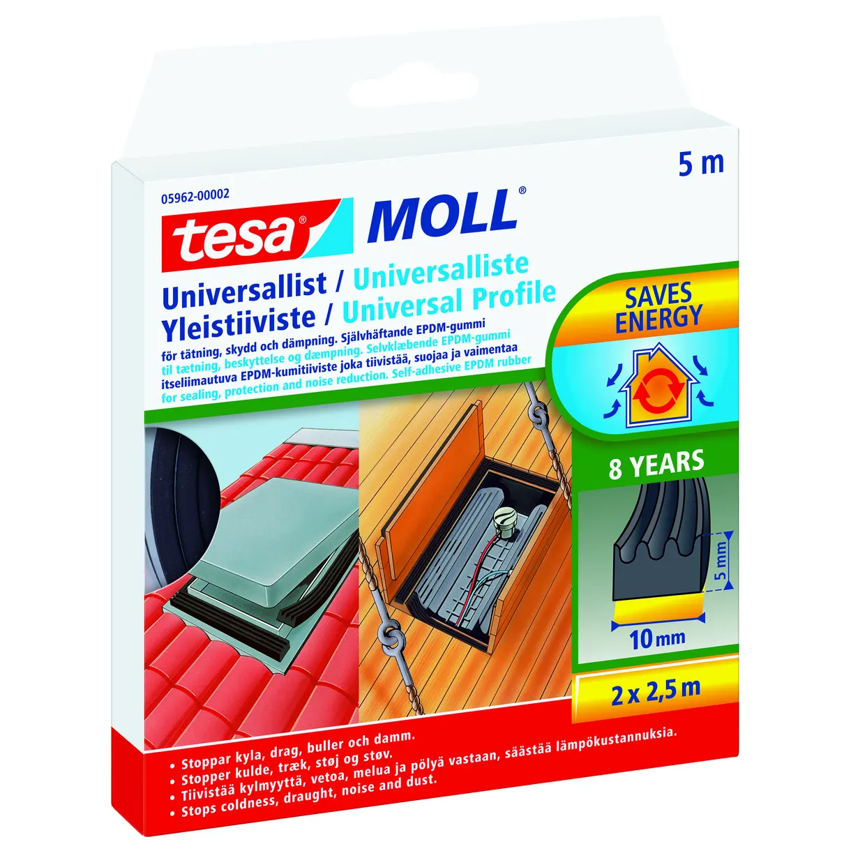 UNIVERSALLIST 5962 TESA 5MX10MMX5MM