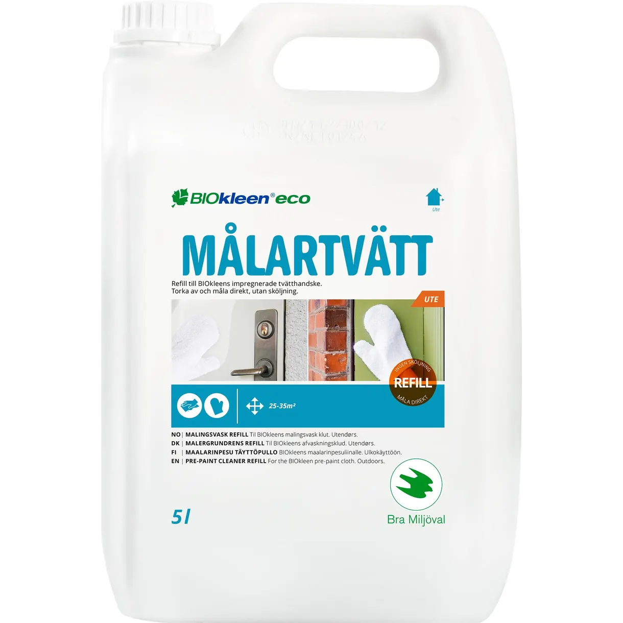 MÅLARTVÄTT REFILL UTE ECO 5L