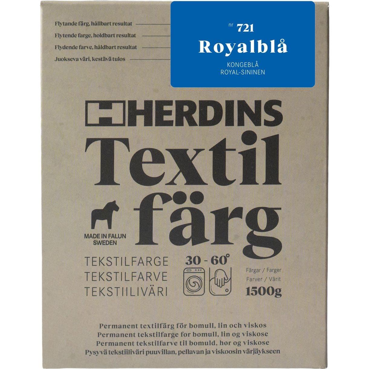 TEXTILFÄRG FLYTANDE ROYALBLÅ