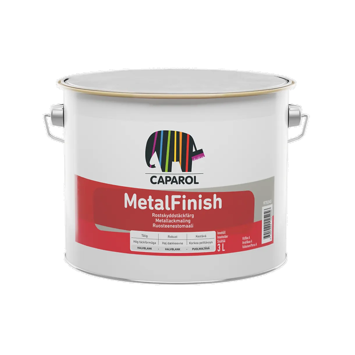 METALLACKFÄRG METAL FINISH SVART 1L