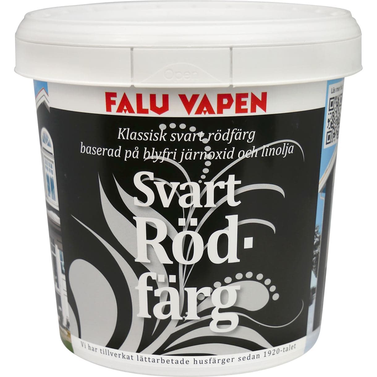 RÖDFÄRG FALU VAPEN SVART PENSELKVALITÉT 1L