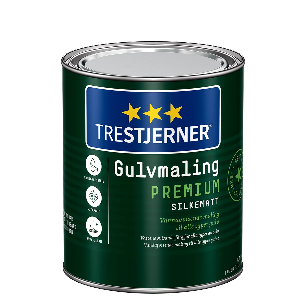 GOLVFÄRG TRESTJERNER PREMIUM A-BAS 0,68L