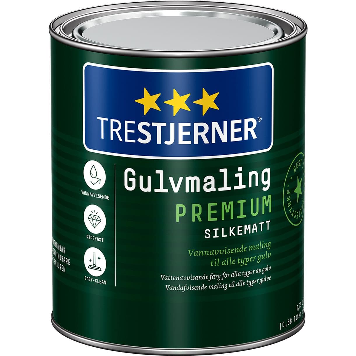 GOLVFÄRG TRESTJERNER PREMIUM C-BAS 0,68L